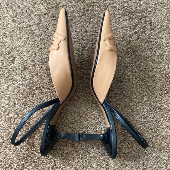Zara | Two-Tone Sling Back Kitten Heels - Picture 4 of 9